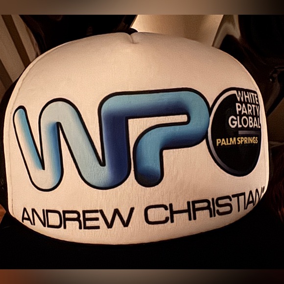 Andrew Christian White Party Palm Springs Hat - Picture 3 of 9
